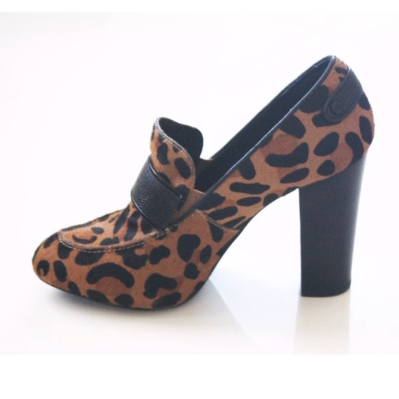 REBECCA MINKOFF PONY HAIR HIGH HEELED LOAFERS - Picture 4 of 5